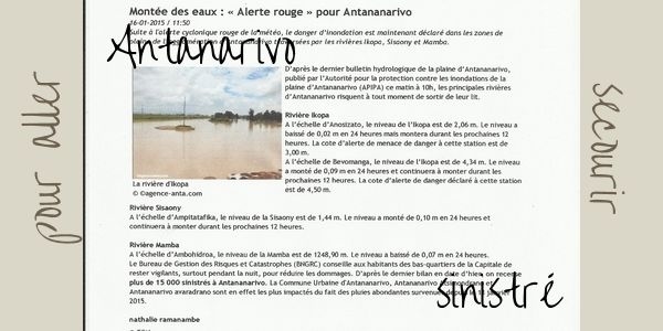 Au secours d’Antananarivo sinistré